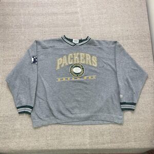 Vintage Green Bay Packers Sweatshirt Men XXL Gray 1990s LEE